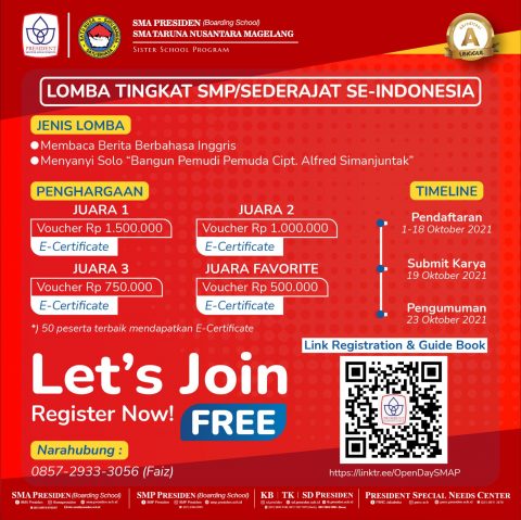 Lomba Tingkat SMP/Sederajat Se-Indonesia, Yuk ikutan!