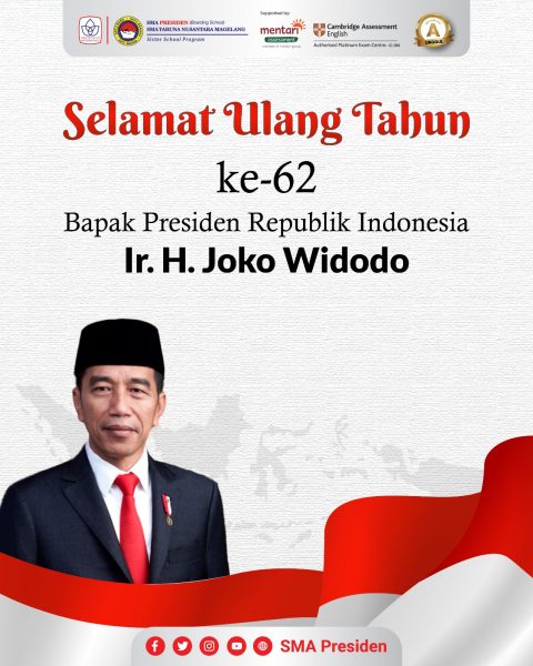 Selamat Ulang Tahun Ke-62 Bapak Presiden Republik Indonesia