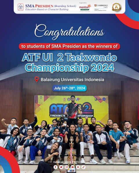 Outstanding Achievement of SMA Presiden at the ATF UI 2 Taekwondo Championship 2024